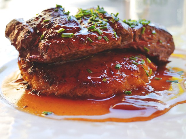 Grilled porterhouse steak