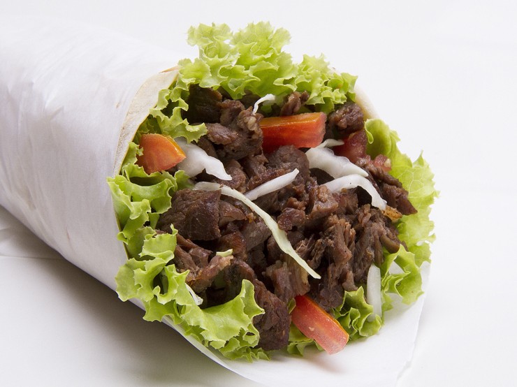 Paprika lamb kebab wraps