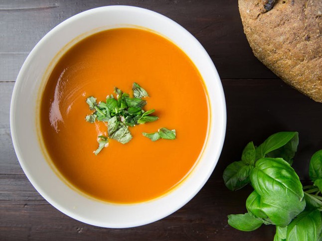 Pumpkin and green curry soup