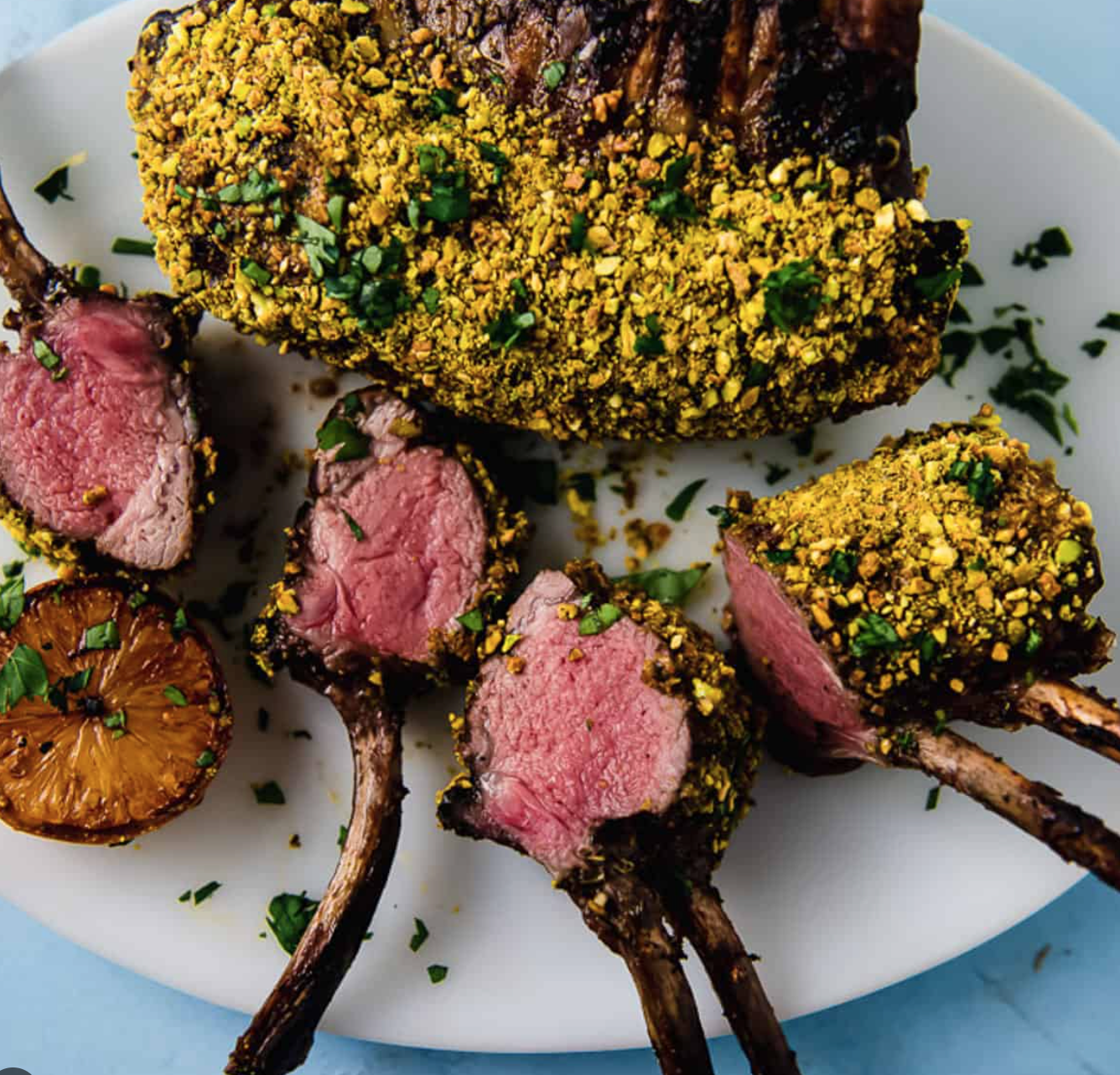 Lemon pepper crusted lamb