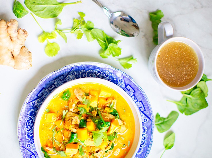 Ginger and Lemongrass Infused Thai Soup