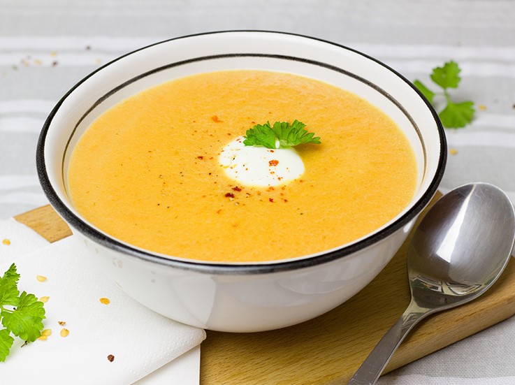 Creamy Sweet Potato With Ginger Soup