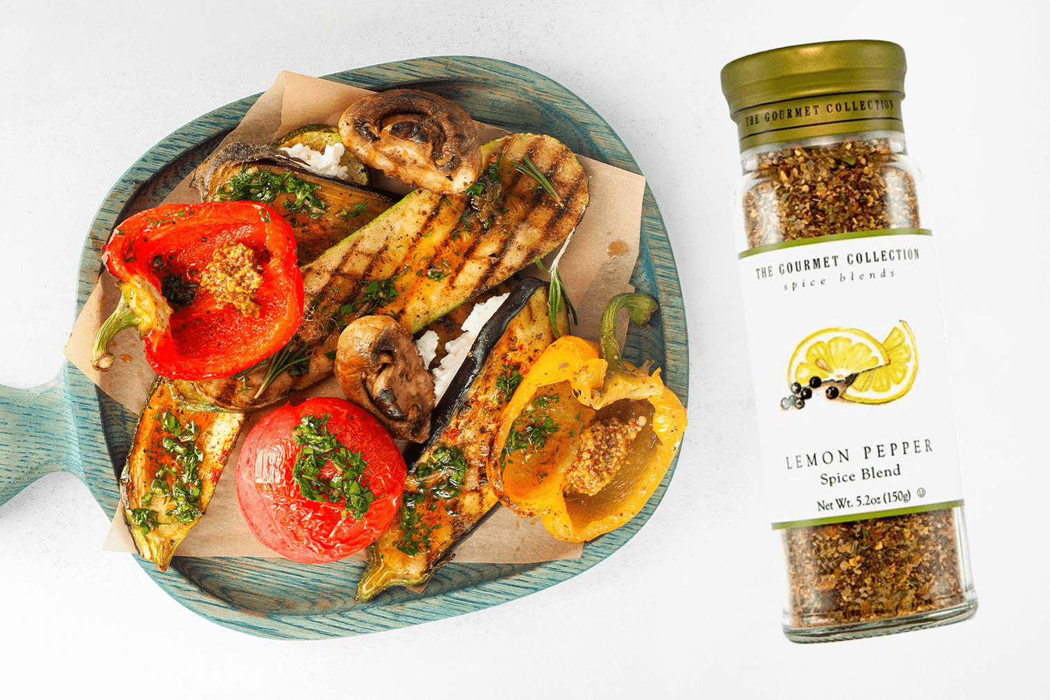 Grilled vegetables seasoned with flavorful spice blends, perfect as a light summer side dish