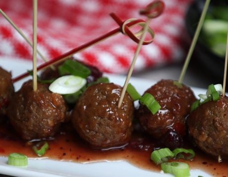 Beef meatballs with adobo