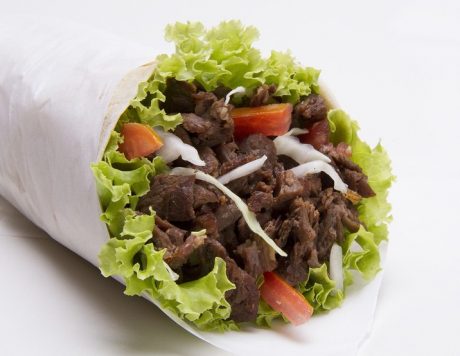 Paprika lamb kebab wraps