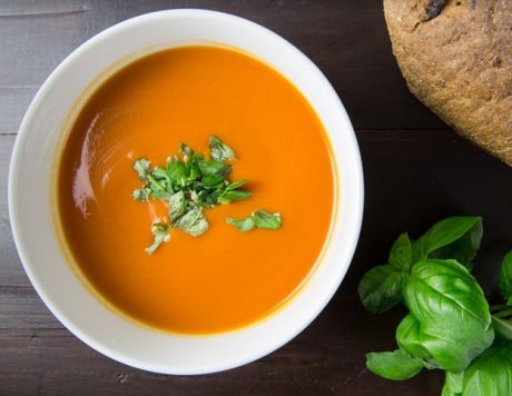 Pumpkin and green curry soup