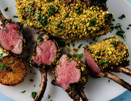 Lemon pepper crusted lamb