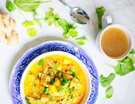 Ginger and Lemongrass Infused Thai Soup